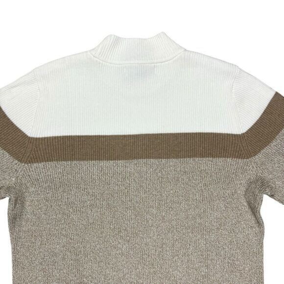 Karen Scott Womens Sweater Size XL Brown White Mock Neck Casual‎ Pullover New - Picture 7 of 16